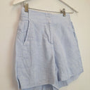Second-Hand - Country Road Baby Blue Linen Shorts Size 4 - SwapUp