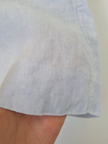 Second-Hand - Country Road Baby Blue Linen Shorts Size 4 - SwapUp