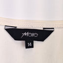 Second-Hand - Motto Cream Faux Leather Paneled Top Size 14 - SwapUp
