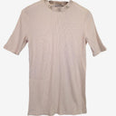 Second-Hand - Calvin Klein Cream Ribbed Monogram Detail T-shirt Size XL - SwapUp