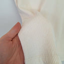 Second-Hand - Calvin Klein Cream Ribbed Monogram Detail T-shirt Size XL - SwapUp