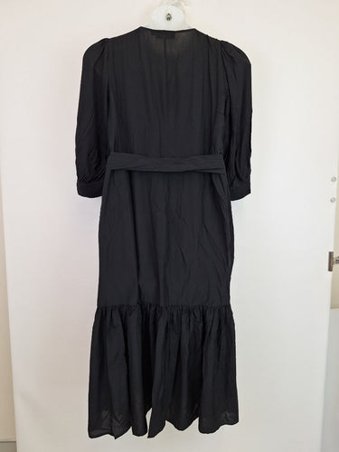 Second-Hand - Cable Essential Black Flowy Wrap Dress Size XL - SwapUp