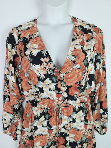 Second-Hand - St. Frock Muted Floral Midi Dress Size 14 - SwapUp