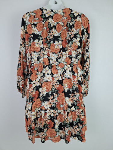 Second-Hand - St. Frock Muted Floral Midi Dress Size 14 - SwapUp