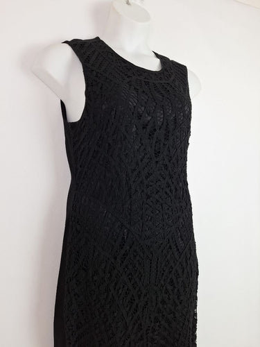 Second-Hand - Sportscraft Elegant Lace Fitted Business Midi Dress Size M - SwapUp