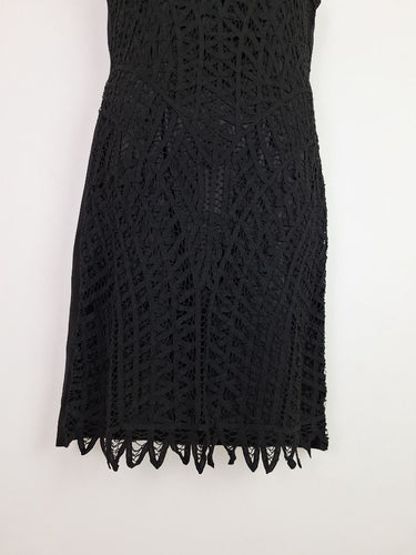 Second-Hand - Sportscraft Elegant Lace Fitted Business Midi Dress Size M - SwapUp