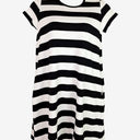Second-Hand - Feathers Casual Jersey Striped Stretch Dress Size M - SwapUp