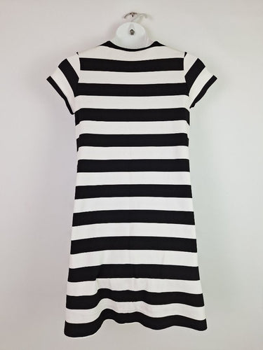 Second-Hand - Feathers Casual Jersey Striped Stretch Dress Size M - SwapUp
