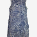 Second-Hand - David Lawrence Cobalt Tiled Fitted Everyday Dress Size 16 - SwapUp