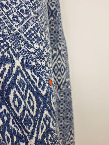 Second-Hand - David Lawrence Cobalt Tiled Fitted Everyday Dress Size 16 - SwapUp