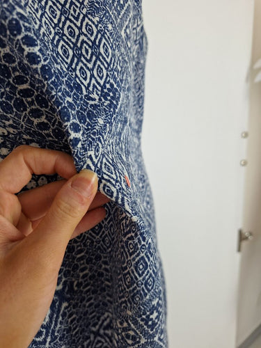 Second-Hand - David Lawrence Cobalt Tiled Fitted Everyday Dress Size 16 - SwapUp