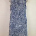 Second-Hand - David Lawrence Cobalt Tiled Fitted Everyday Dress Size 16 - SwapUp