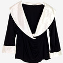 Second-Hand - Monti Glamourous Satin Trimmed Top Size 14 - SwapUp