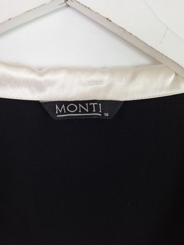 Second-Hand - Monti Glamourous Satin Trimmed Top Size 14 - SwapUp