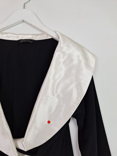 Second-Hand - Monti Glamourous Satin Trimmed Top Size 14 - SwapUp