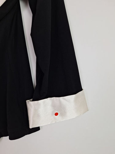 Second-Hand - Monti Glamourous Satin Trimmed Top Size 14 - SwapUp