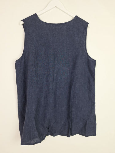 Second-Hand - Digbys Resort Linen Asymmetric Top Size XXL - SwapUp