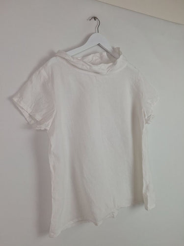 Second-Hand - Zephyr Crisp Elevated Linen Cowl Top Size XL - SwapUp