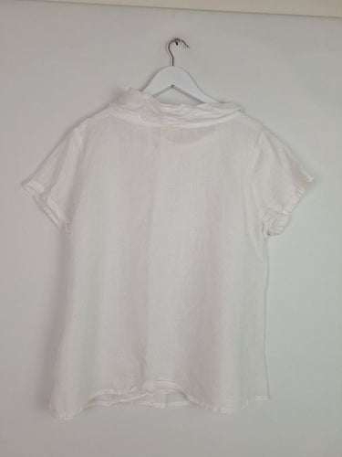 Second-Hand - Zephyr Crisp Elevated Linen Cowl Top Size XL - SwapUp
