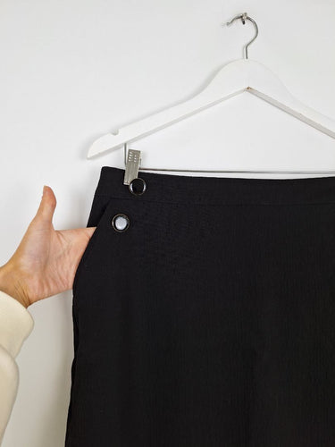Second-Hand - Marcs Black Elevated Textured Mini Skirt Size 14 - SwapUp