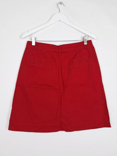 Second-Hand - Princess Highway Everyday Red Denim Skirt Size 12 - SwapUp