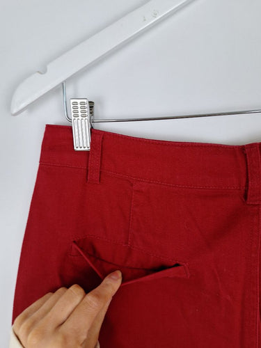 Second-Hand - Princess Highway Everyday Red Denim Skirt Size 12 - SwapUp