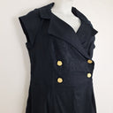 Second-Hand - Sacha Drake Double Breasted Navy Midi Dress Size 18 - SwapUp