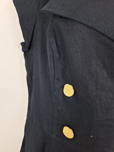 Second-Hand - Sacha Drake Double Breasted Navy Midi Dress Size 18 - SwapUp