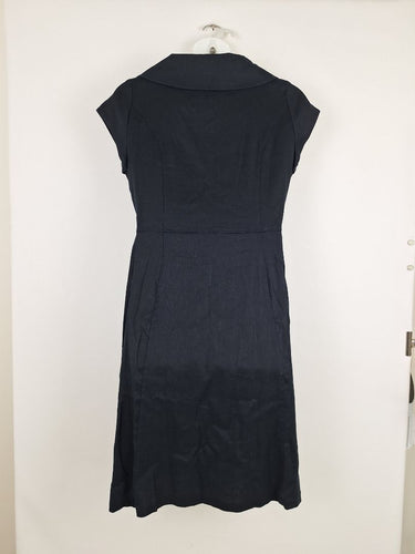 Second-Hand - Sacha Drake Double Breasted Navy Midi Dress Size 18 - SwapUp