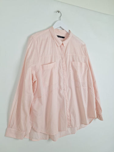 Second-Hand - Sportscraft Baby Pink Panelled Shirt Size 18 - SwapUp