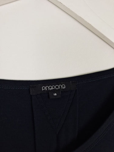 Second-Hand - Pingpong Navy Soft Bamboo Top Size 16 - SwapUp