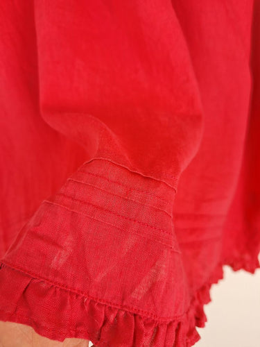 Second-Hand - Goondiwindi Flamingo Ruffle Top Size 12 - SwapUp