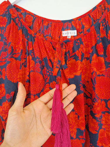 Second-Hand - Naudic Blossoming Bohemian Light Weight Top Size M - SwapUp