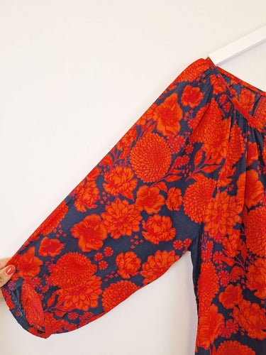 Second-Hand - Naudic Blossoming Bohemian Light Weight Top Size M - SwapUp