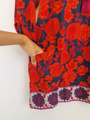Second-Hand - Naudic Blossoming Bohemian Light Weight Top Size M - SwapUp