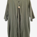 Second-Hand - Frank & Dollys Green Linen Tunic Cardigan Size L - SwapUp