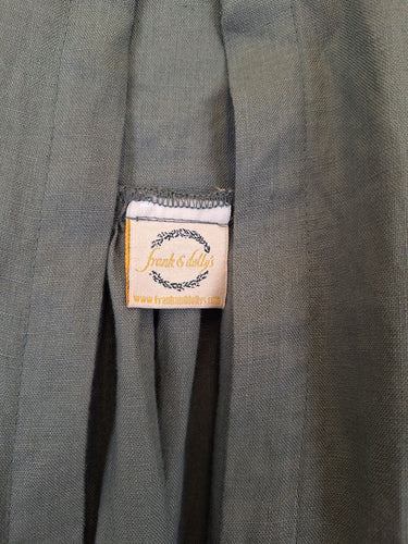 Second-Hand - Frank & Dollys Green Linen Tunic Cardigan Size L - SwapUp