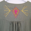 Second-Hand - Frank & Dollys Green Linen Tunic Cardigan Size L - SwapUp