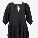 Second-Hand - Little Lies Midi Linen Puff Dress Size 14 - SwapUp