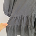 Second-Hand - Little Lies Midi Linen Puff Dress Size 14 - SwapUp