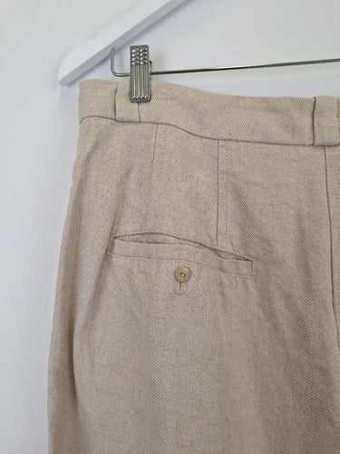 Second-Hand - Country Road Beige Linen Heavyweight Pants Size 14 - SwapUp