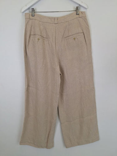 Second-Hand - Country Road Beige Linen Heavyweight Pants Size 14 - SwapUp
