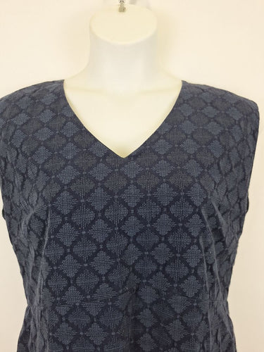 Second-Hand - White Stuff Diamond Stitch Navy Dress Size 14 - SwapUp