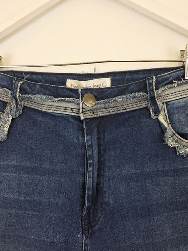 Second-Hand - New London Jeans Raw Edge Straight Jeans Size L - SwapUp