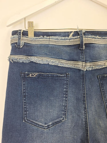Second-Hand - New London Jeans Raw Edge Straight Jeans Size L - SwapUp