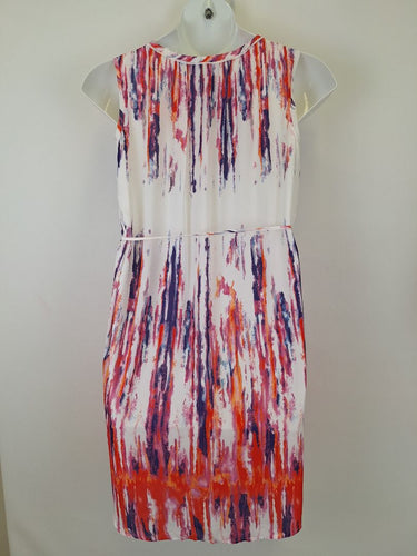 Second-Hand - Simply Vera Bright Summery Tied Midi Dress Size 14 - SwapUp