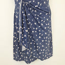 Second-Hand - Leona Edmiston Flattering Navy Draped Mini Dress Size 14 - SwapUp