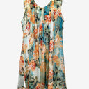 Second-Hand - Blue Illusion Floaty Mottled Silk Midi Dress Size XL - SwapUp