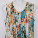 Second-Hand - Blue Illusion Floaty Mottled Silk Midi Dress Size XL - SwapUp
