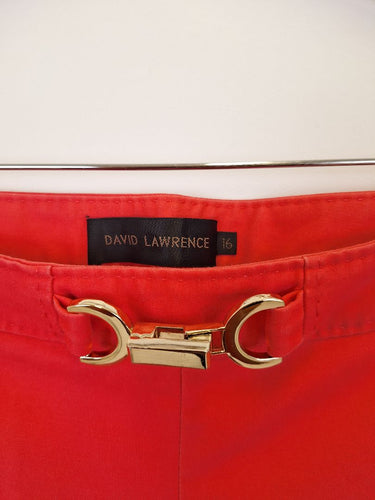 Second-Hand - David Lawrence Luxurious Gold Swivel Clasp Pants Size 16 - SwapUp